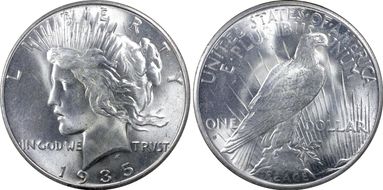 1935-S $1 MS64