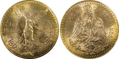 1927 50 Peso KM-481  Au MS65