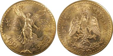 1943 (50 P) KM-482  Au MS65+