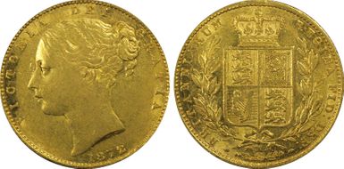 1872/1-M Sov S-3854 Shield AU53