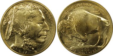 2011 $50 American Buffalo .9999 Fine Gold MS70