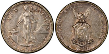 1945-D 10C Allen-9.05b Doubled Die AU50