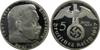 1937-A 5 Mk J-367 PR65CAM