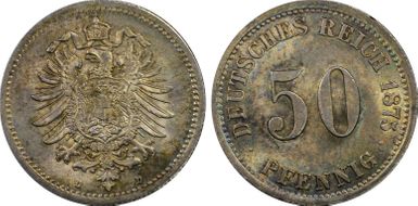 1875-D 50 Pfg J-7 MS65