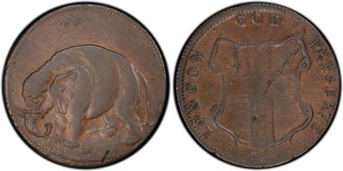 (1694) Token Elephant, Thick Planchet AU50BN