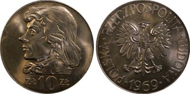 1969 MW 10 Zl Kosciuszko MS67+