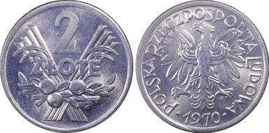 1970 MW 2 Zlote MS67
