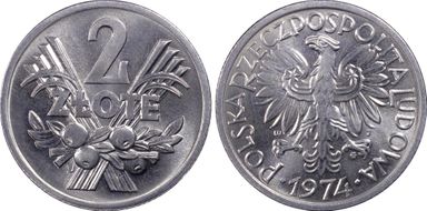 1974 MW 2 Zlote MS68