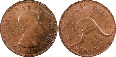 1953 A. (p) 1D MS64RB