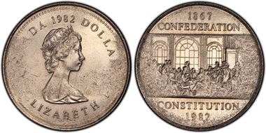1982 $1 Constitution MS63