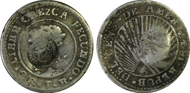 (1849-57) 1/2 R KM-68 C/M 1847-JB CREZCA N1