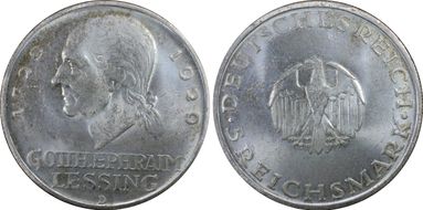 1929-D 5 Mk Lessing J-336 MS63