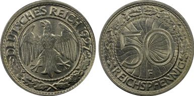 1927-F 50 Rcpfg J-324 MS66