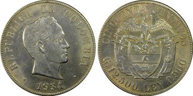 1934 50C Restrepo-416.5 San Francisco MS62