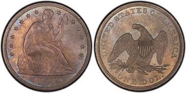 1861 $1 MS64+