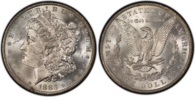 1883-O $1 VAM 22A Partial E Rev MS62