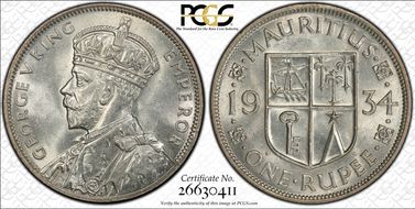 1934 Rupee MS64