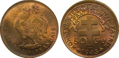 1943-SA 50C Lec-13 w/o LIBRE MS64RB