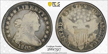 1803 $1 Large 3 VF35