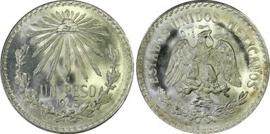 1945-M Peso KM-455 Ag MS67