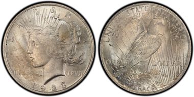 1923 $1 VAM 1E, Broken Wing MS63