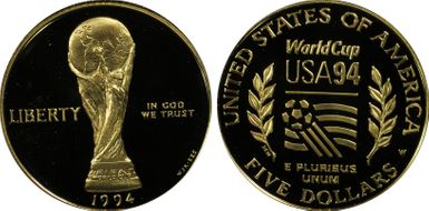 1994-W $5 World Cup PR69DCAM