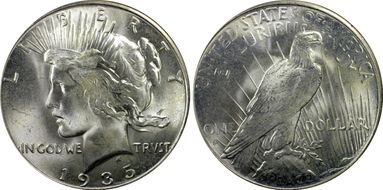 1935-S $1 MS66