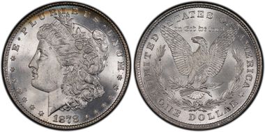 1878 8TF $1 VAM 17, Diagonal in 8 MS65+