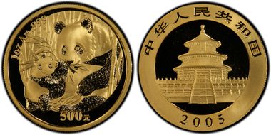 2005 500 Yn Panda Gold PAN-388A MS69