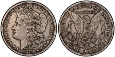 1878-S $1 VAM 72, Long Arrow Shaft VF25