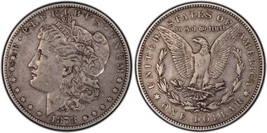 1878-S $1 VAM 59, Long Arrow Shaft VF35