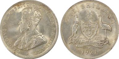 1921(sy) Shil Star KM-26  Ag MS65