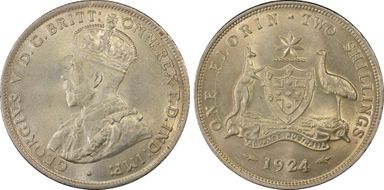 1924(m,sy) Florin MS64