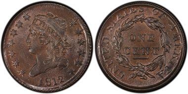 1812 1C S-288, Large Date MS63BN