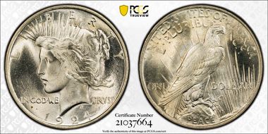 1924 $1 MS67+
