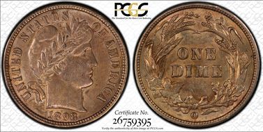 1898-O 10C AU58