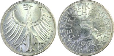 1968-F 5 Mk Regular Issue MS64+