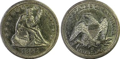 1856-O 25C AU53