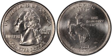 2007-P 25C Wyoming DDR FS-803 MS65