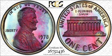 1978-S 1C PR67RB