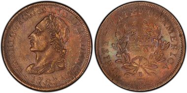 1783 1C Washington, Unity States MS64BN