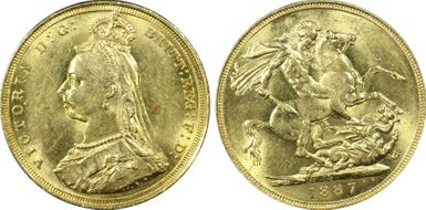 1887-S Sov S-3868A 1st Obverse Small Spread JEB MS62