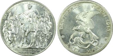 1913 2 Mk 100 Years J-109 MS64+