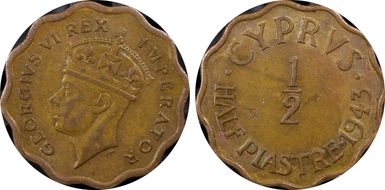 1943 1/2 Pst KM-22a AU58BN