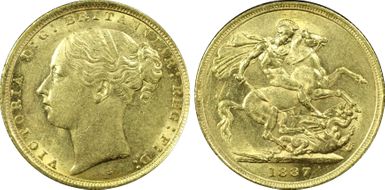 1887-S Sov S-3858E St. George AU55