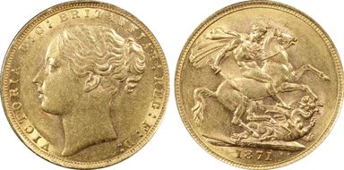 1871 Sov S-3853B Shield AU58