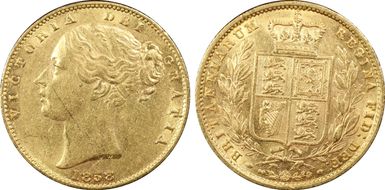 1858 Sov S-3852D Large Date AU55