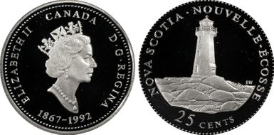 1992 25C Nova Scotia PR69DCAM