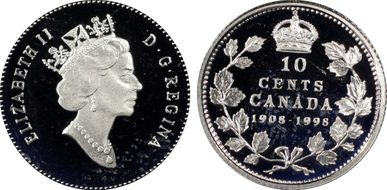 1998 10C 90th Anniversary PR67DCAM