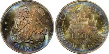 1975 500 L Numismatic Agency MS66